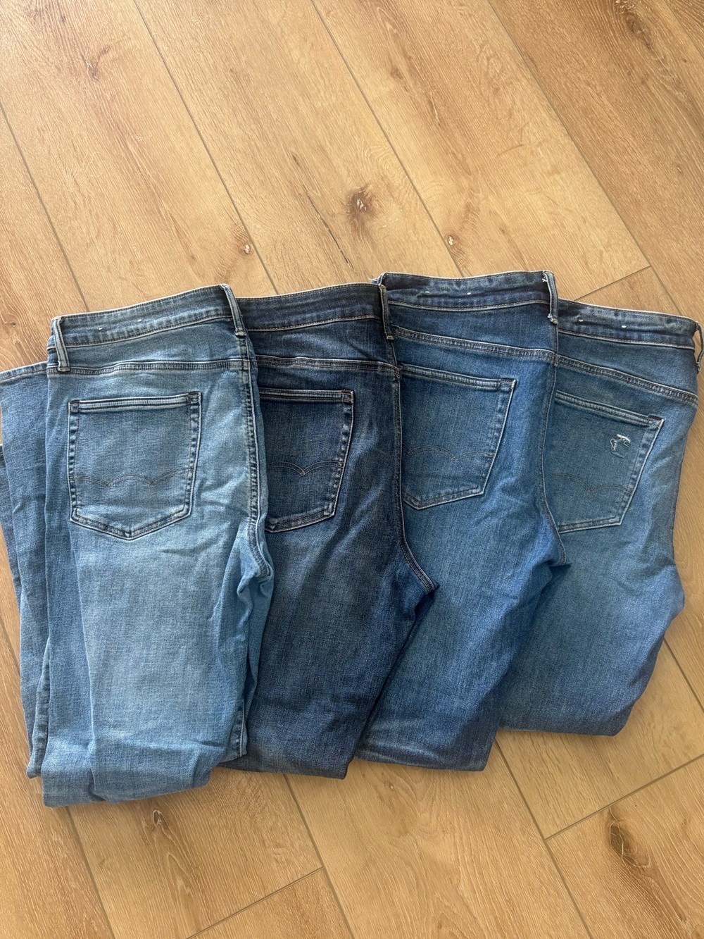 Assorted Blue Denim Jeans - Four Pairs